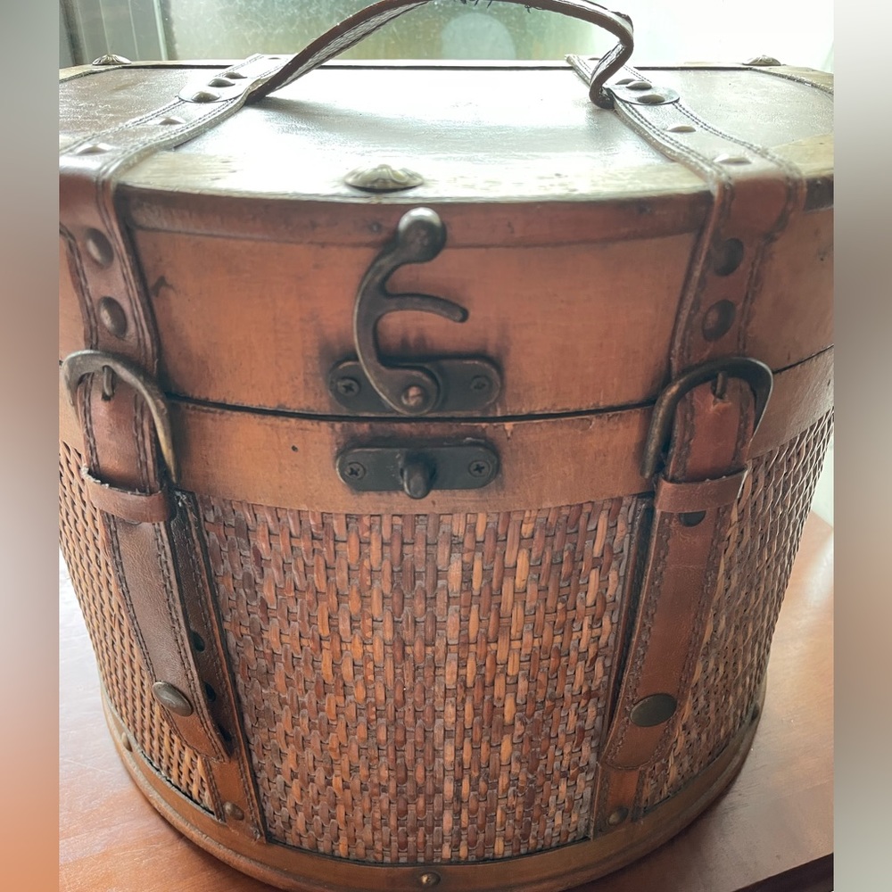 Vintage Antique Wooden Fishing Tackle Box